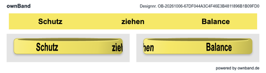 Bestbands · Grenzen ziehen - Schutz und Balance Silikonband · Standard · Konfigurator-Vorschau