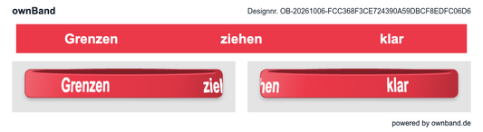 Bestbands · Grenzen ziehen - Klare Linie setzen Armband · Standard · Konfigurator-Vorschau