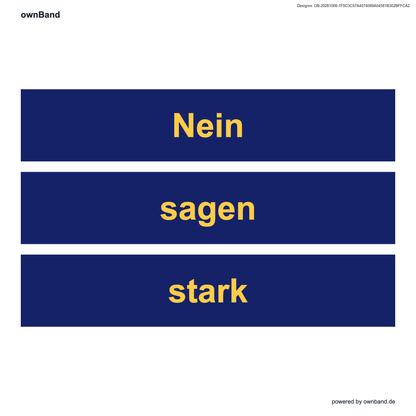 Bestbands · Grenzen ziehen - Nein sagen macht stark Wristband · Standard