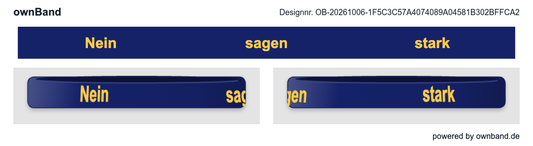 Bestbands · Grenzen ziehen - Nein sagen macht stark Wristband · Standard · Konfigurator-Vorschau