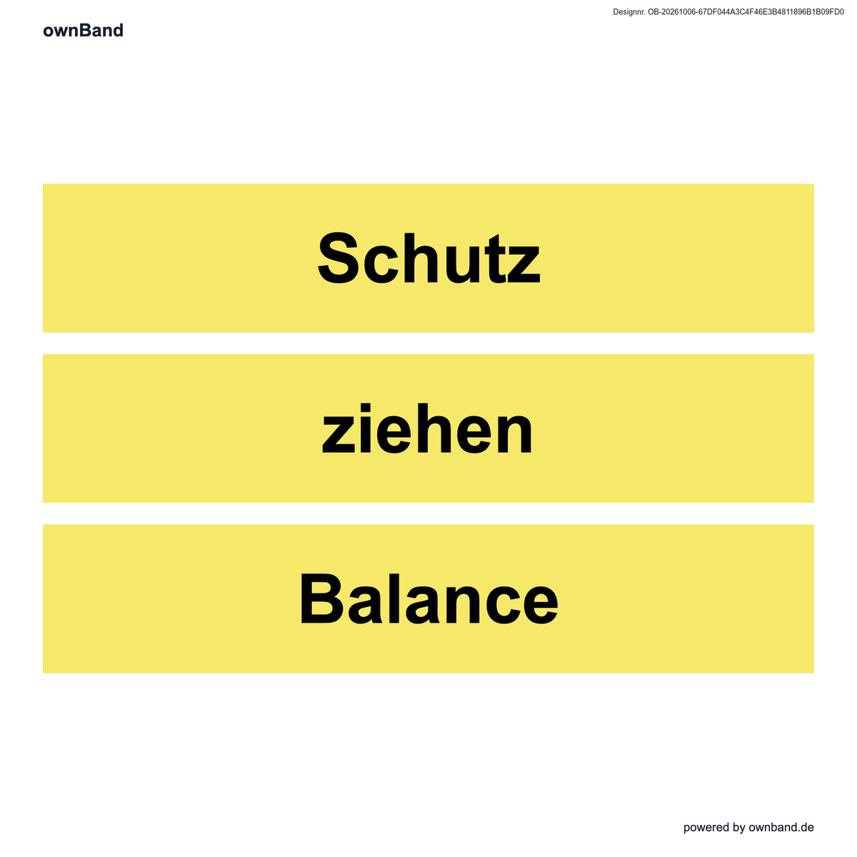 Bestbands · Grenzen ziehen - Schutz und Balance Silikonband · Standard