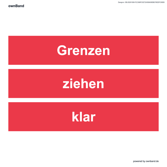 Bestbands · Grenzen ziehen - Klare Linie setzen Armband · Standard